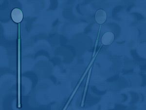 Dental Mouth Mirror Title Content PowerPoint Template