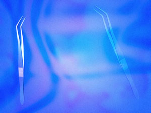 Dental Tweezer Title Content PowerPoint Template