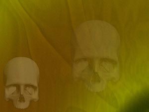 Cranium (Skull Without Jawbone) Title Content PowerPoint Template