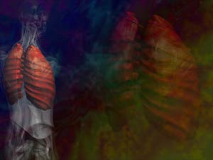 Intercostal Muscle Large Title Content PowerPoint Template